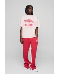 BoohooMAN - Oversized Homme T-shirt & Gusset Jogger Long Set - Lyst