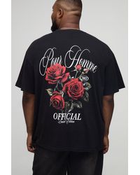 Boohoo - Plus Oversized Official Floral Print T-Shirt - Lyst