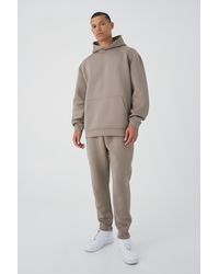 BoohooMAN - Tall Oversized Bonded Scuba Hooded Tracksuit - Lyst