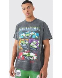 BoohooMAN - Oversized Ninja Turtles Wash License T-shirt - Lyst