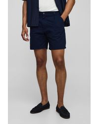 BoohooMAN - Lockere Chino-Shorts in Dunkelblau - Lyst