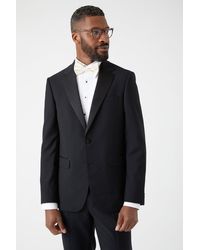 BoohooMAN - Black Skinny Fit Tuxedo Suit Jacket - Lyst