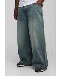 BoohooMAN - Plus Baggy Fit Tinted Jeans - Lyst