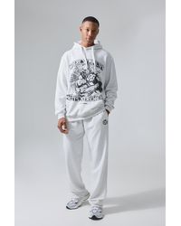 BoohooMAN - Man Active X Og Gym Oversized Graphic Hooded Tracksuit - Lyst