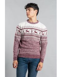 BoohooMAN - Tokyo Laundry Festive Colour Block Jacquard Knit Jumper - Lyst
