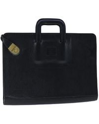 BoohooMAN - Burberry Preloved Leather Briefcase Classic Style Unisex - Black - Lyst