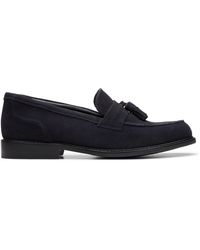 BoohooMAN - Clarks Craft Arlo Step Navy Suede Slip Ons - Lyst