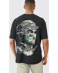 Boohoo - Oversized Money Mask Graphic T-Shirt - Lyst