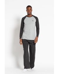 BoohooMAN - Tokyo Laundry Cotton 2-piece Long Sleeve Top And Bottoms Pyjama Set - Lyst