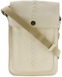BoohooMAN - Bottega Veneta Preloved Nappa Leather Crossbody Bag Unisex - White Shoulder Bags - Lyst