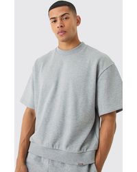 BoohooMAN - Oversized Boxy Heavyweight Short Sleeve Sweatshirt - Lyst