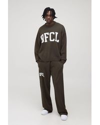 BoohooMAN - Tall Ofcl Knitted Oversized Sweat & Jogger Tracksuit - Lyst