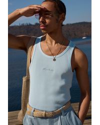 BoohooMAN - Slim Fit Bhm Collection Ribbed Vest - Lyst