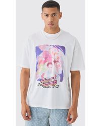 BoohooMAN - Oversized Street Fighter License T-shirt - Lyst