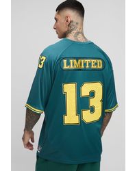 BoohooMAN - Tall Oversized Limited Applique Airtex Baseball Shirt - Lyst