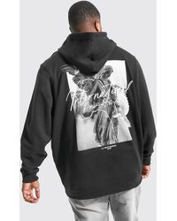 BoohooMAN - Plus Statue Back Graphic Hoodie - Lyst