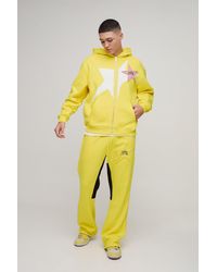 BoohooMAN - Oversized Zip Through Evil Teddy Printed Applique Hooded Tracksuit - Lyst