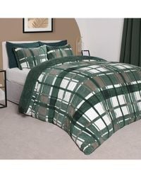 BoohooMAN - Ohs Teddy Fleece Duvet Cover Set Pillowcase Bedding Check - Lyst