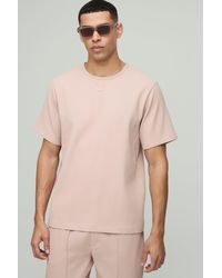 BoohooMAN - Regular Fit Pleated T-Shirt - Lyst
