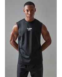 BoohooMAN - Active Training Dept Perforated Performance Tank - Lyst