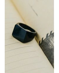 BoohooMAN - The Colourful Aura Flat Top 15mm Wide Square Punk Classic Hiphop Stackable Signet Ring - Lyst
