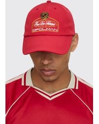 BoohooMAN - Embroidered Varsity Twill Cap - Lyst