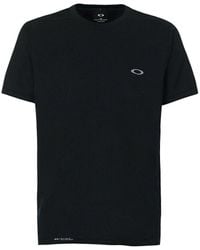 BoohooMAN - Oakley Graphic Logo Short Sleeve Crew Neck Black Plain T-shirt - Lyst