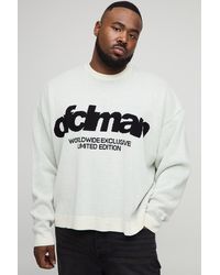 Boohoo - Plus Oversized Boxy Knitted Jumper - Lyst