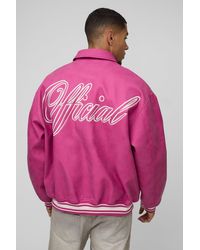 BoohooMAN - Official Oversize Jacke mit Kragen - Lyst