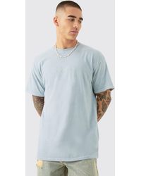BoohooMAN - Oversized Distressed Neck Embroidered T-shirt - Lyst