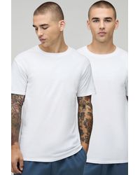 BoohooMAN - 2 Pack Regular Fit Basic Crew Neck T-Shirts - Lyst