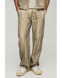 Boohoo - Vaqueros Holgados Sin Tratar Con Paneles Súper Desteñidos - Lyst