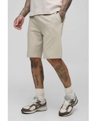 BoohooMAN - Tall Lightweight Loopback Slim Fit Basic Shorts - Lyst