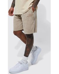 Boohoo - Loose Fit Towelling Short - Lyst