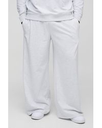 BoohooMAN - Plus 260Gsm Loopback Wide Fit Basic Sweatpants - Lyst
