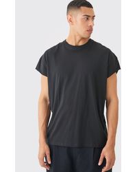BoohooMAN - Oversized Cut Off Sleeves T-shirt - Lyst