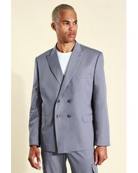 BoohooMAN - Oversized Double Breasted Suit Jacket - Lyst
