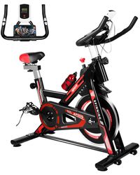 BoohooMAN - Rattantree Spin Bike,indoor Exercise Bike With Belt Drive With 8kg Heavy Flywheel,comfortable Seat And Lcd Monitor - Lyst