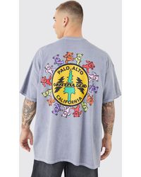 BoohooMAN - Oversized Greatful Dead Band Wash License T-shirt - Lyst