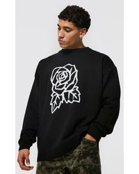 black graphic sweater