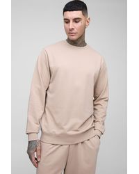 BoohooMAN - Tall Lightweight Loopback Regular Fit Basic Sweat - Lyst