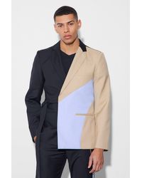 BoohooMAN - Slim Wrap Panel Suit Jacket - Lyst