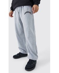 BoohooMAN - Regular Fit Curved Official Jogger - Lyst