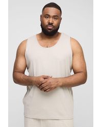 BoohooMAN - Plus Basic Ribbed Undershirt - Lyst