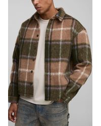 BoohooMAN - Oversized Brushed Flannel Shirt Jacket - Lyst
