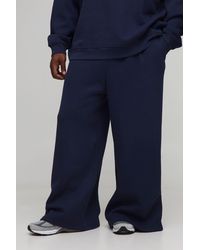 BoohooMAN - Plus Basic Extreme Wide Leg Sweatpants - Lyst