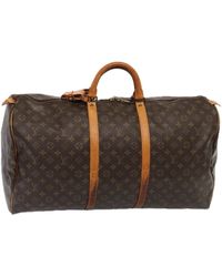 BoohooMAN - Louis Vuitton Preloved Keepall 55 Monogram Canvas Duffel Unisex - Brown Travel Bags - Lyst