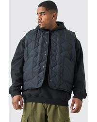 BoohooMAN - Plus Onion Quilted Gilet - Lyst