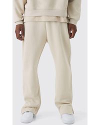 BoohooMAN - 330Gsm Regular Fit Split Hem Sweatpants - Lyst