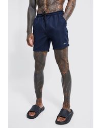 BoohooMAN - Man Signature Mid Length Swim Shorts - Lyst